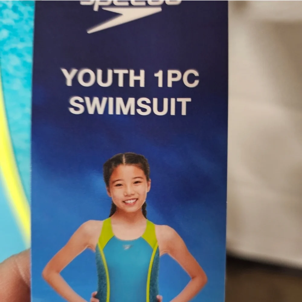 Speedo Girls Racerback Sport Splice One Piece Swimsuit nwt